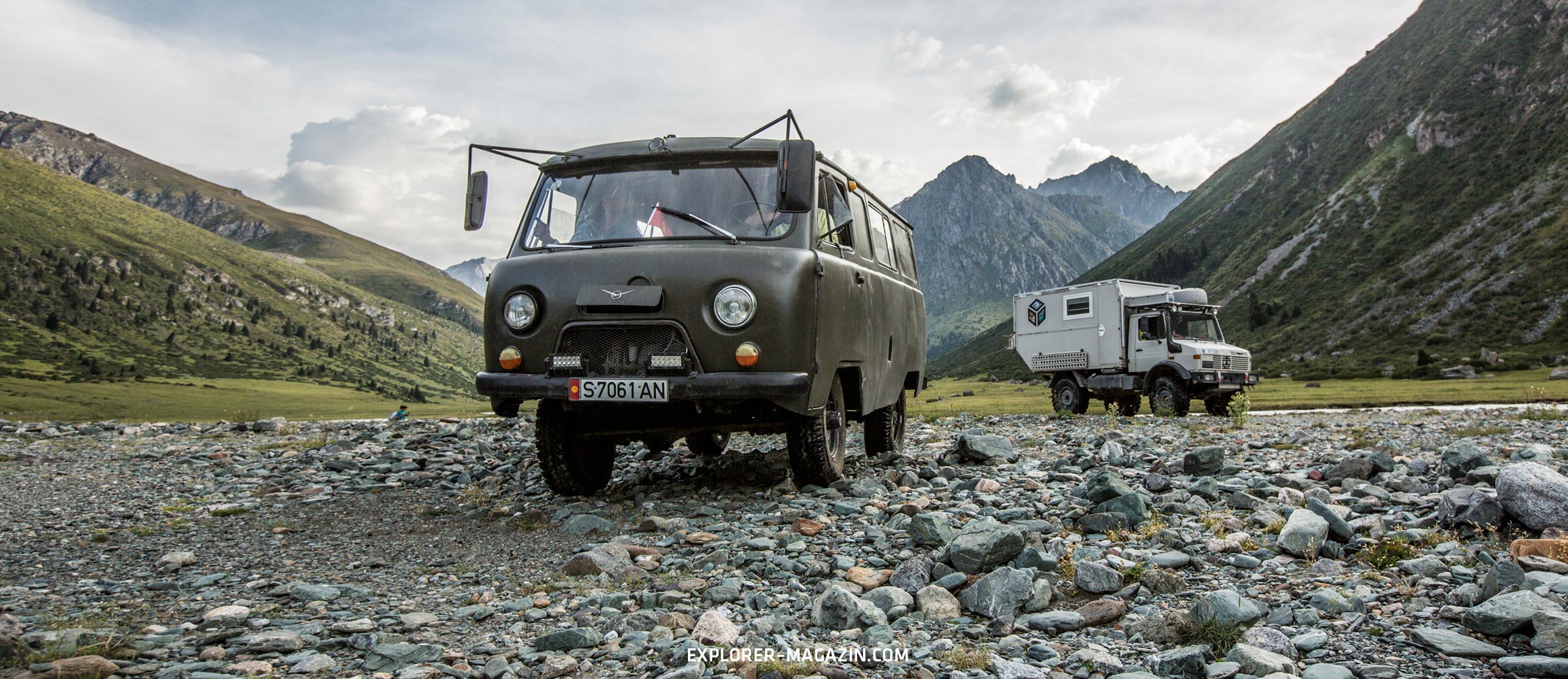 Kirgistan Offroad entdecken im UAZ Allrad-Van und Unimog