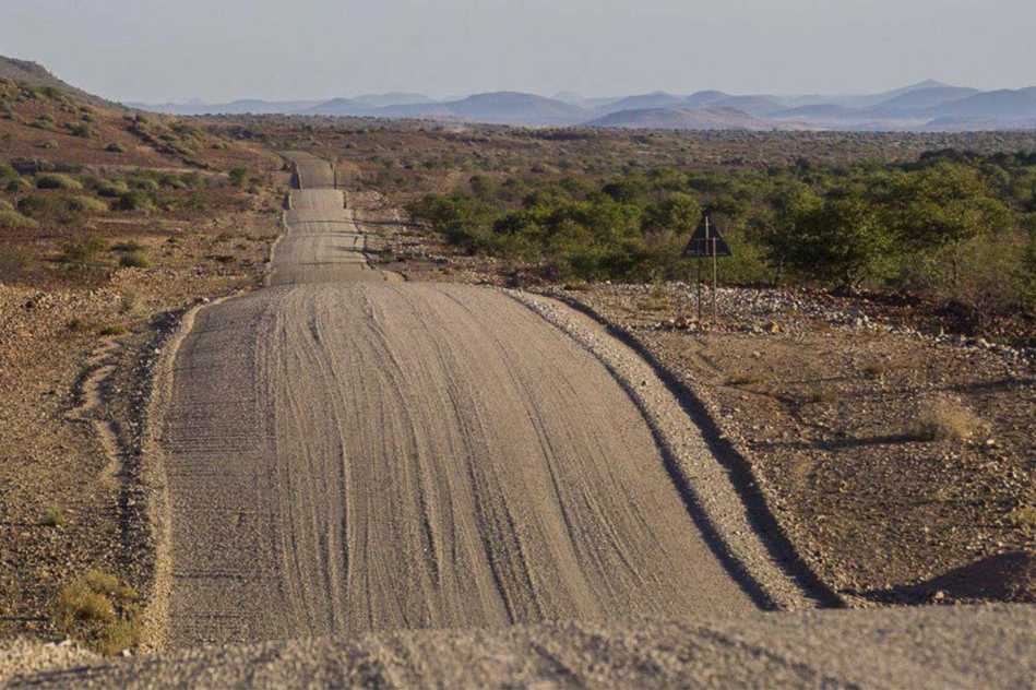 Namibia Straße Steppe