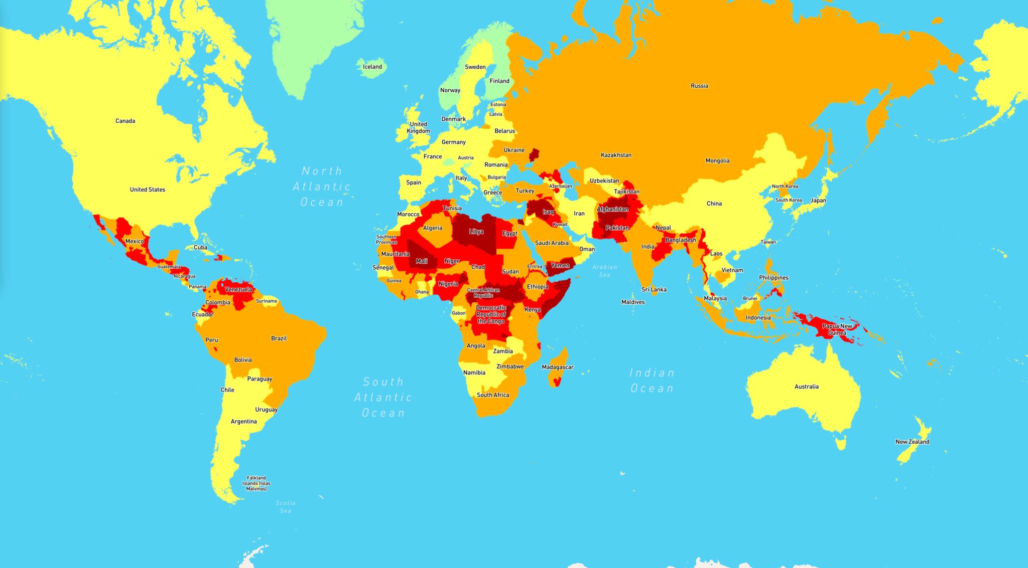travel risk map international sos